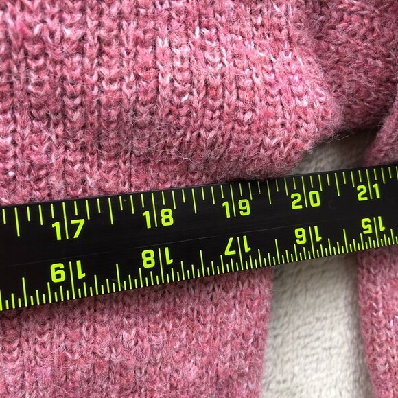 Old Navy Girls Sweater Large Pink Cozy Mock-Neck Shaker-Stitch Cozy - Picture 6 of 8